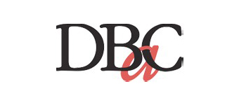 The logo features the bold, uppercase letters "DBC" in black, with a smaller, stylized lowercase "a" in red positioned slightly behind the "C".