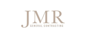 The logo features the text "JMR" in large, serif font with "GENERAL CONTRACTING" in smaller, uppercase letters below it, all in a light beige color.