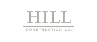 The logo features "HILL" in large uppercase letters with "CONSTRUCTION CO." in smaller uppercase letters below, separated by a line.