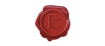 A red wax seal logo with the letters "PC" embossed in the center, designed to look like an authentic, old-fashioned wax stamp.