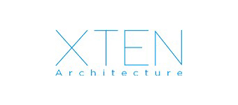 The logo features the word "XTEN" in large, thin, light blue letters with the word "Architecture" in smaller, grey letters underneath.