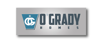 The logo features a blue and white emblem with the letters "OG" on the left and the text "O'GRADY HOMES" in bold, gray capital letters on the right.